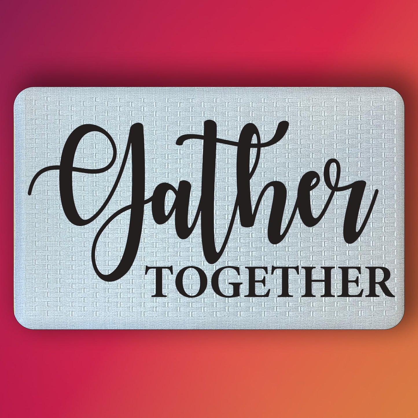 Pepper Crafts Gather Together 18x30 Inch Heartwarming Holiday Anti-Fatigue Mat β Cushioned, Stain-Resistant, Wipe-Clean Floor Mat