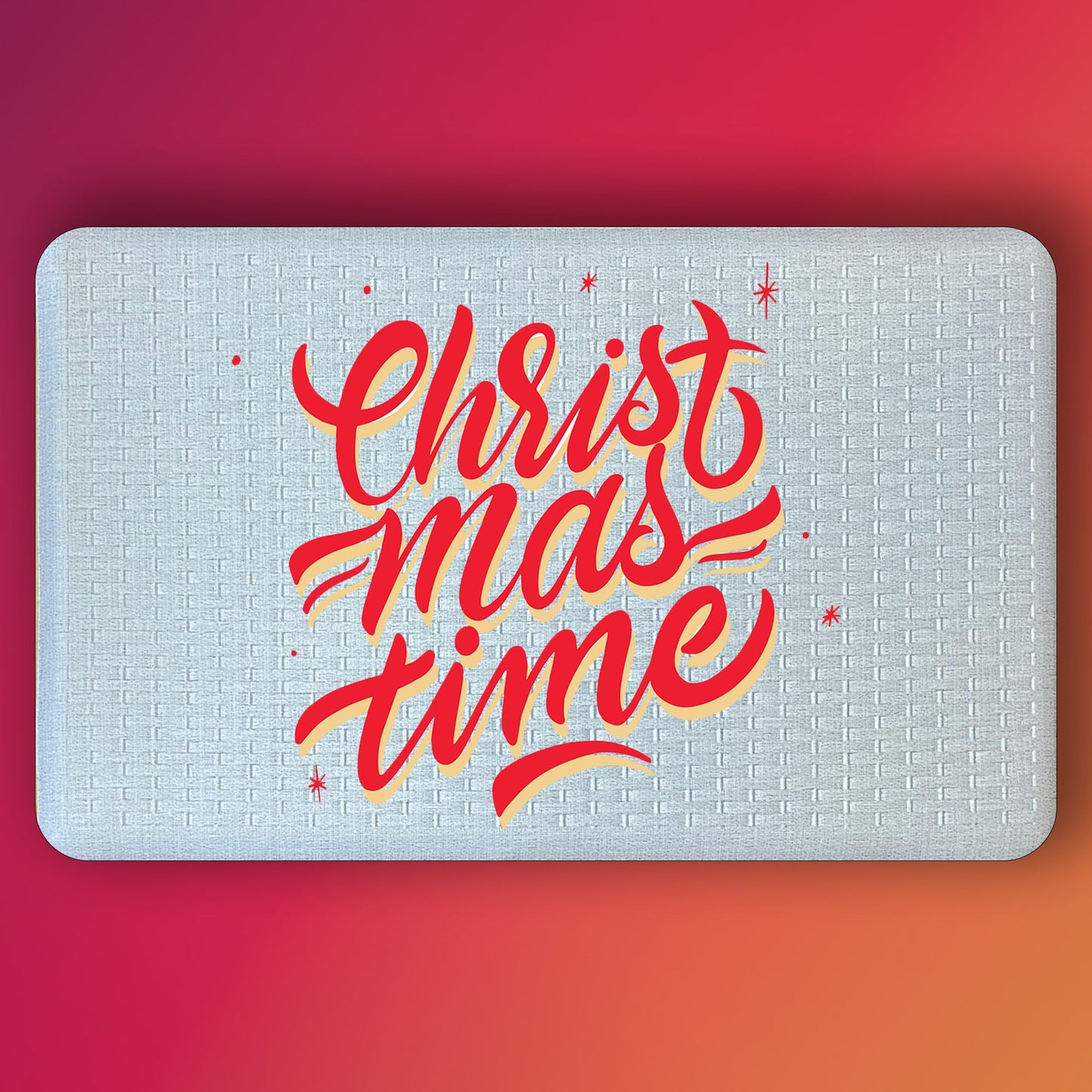 Pepper Crafts Christmas Time 18x30 Inch Festive Holiday Anti-Fatigue Mat β Cushioned, Stain-Resistant, Wipe-Clean Floor Mat for Kitchen, Entryway