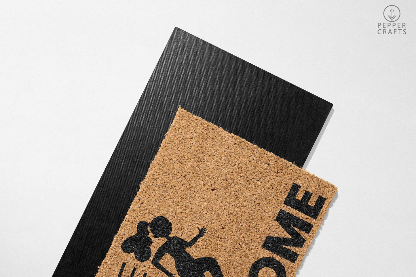 Pepper Crafts Running Coir Doormat β Stylish & Durable Welcome Mat for Athletes (30" x 18")