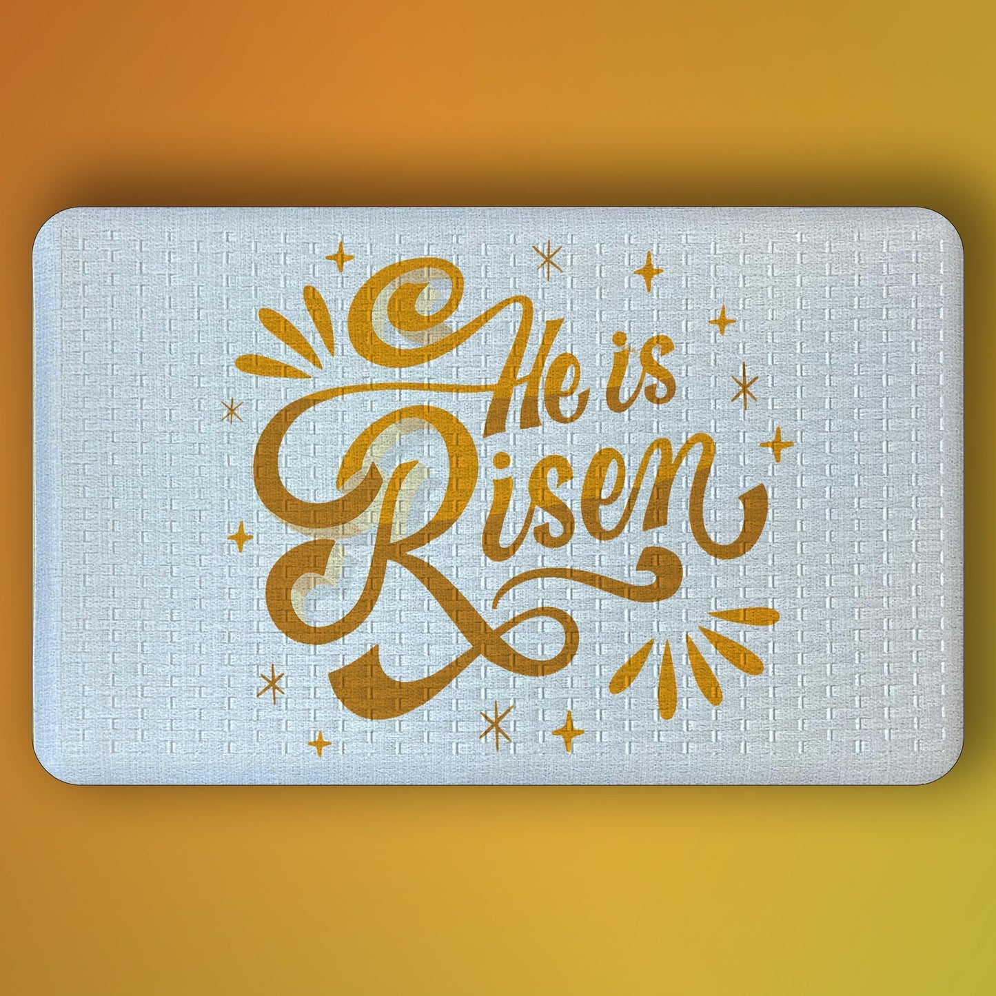 Pepper Crafts He Is Risen 18x30 Inch Faith-Inspired Easter Anti-Fatigue Mat β Cushioned, Stain-Resistant, Wipe-Clean Floor Mat
