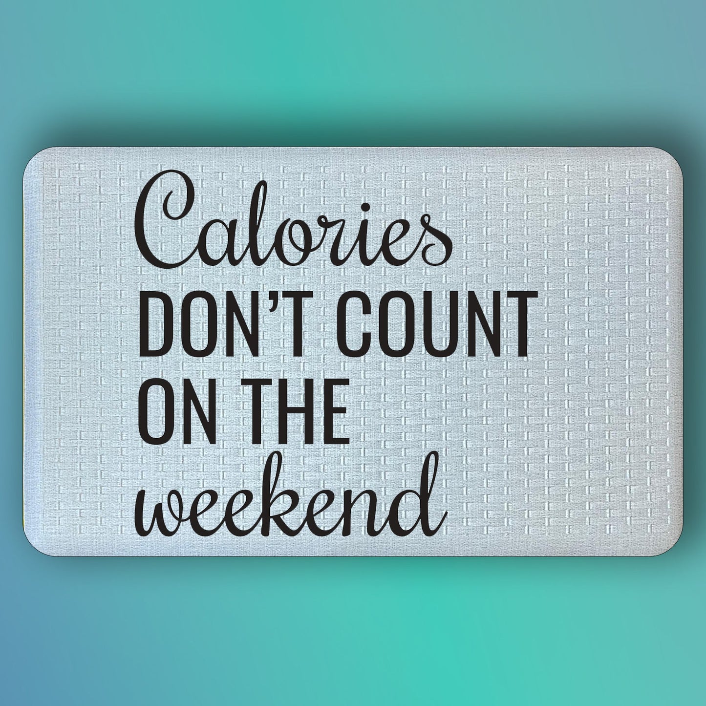 Pepper Crafts Calories Donβt Count 18x30 Inch Fun Anti-Fatigue Kitchen Mat β Cushioned, Spill-Proof, Wipe-Clean Lighthearted Floor Mat