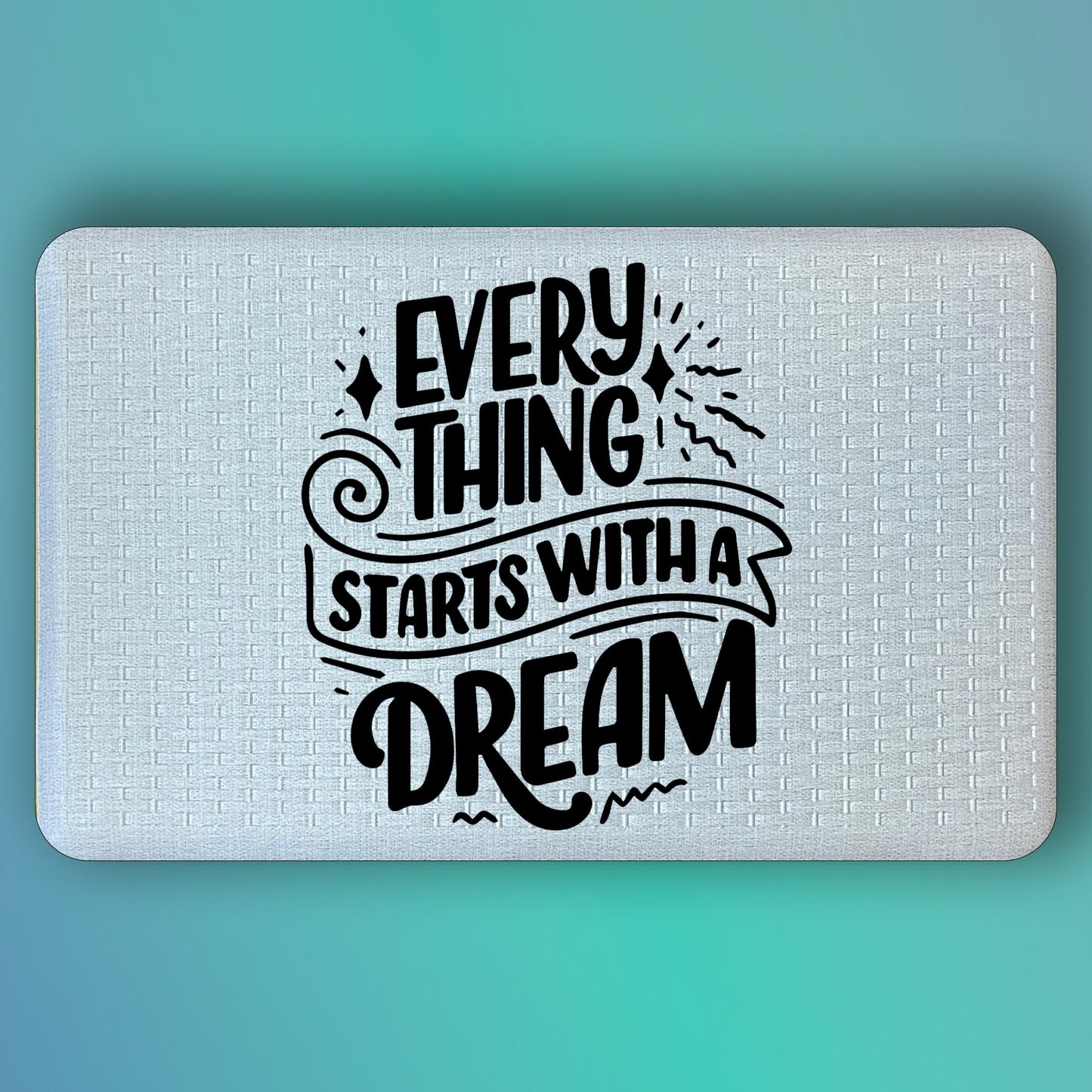 Pepper Crafts Everything Starts with a Dream 18x30 Inch Goal-Setter's Anti-Fatigue Mat – Cushioned, Spill-Resistant, Wipe-Clean Floor Mat