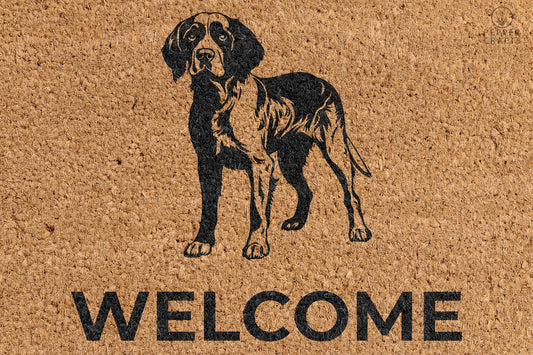 Pepper Crafts Brittany Coir Doormat – Stylish & Durable Welcome Mat for Dog Lovers (30" x 18")