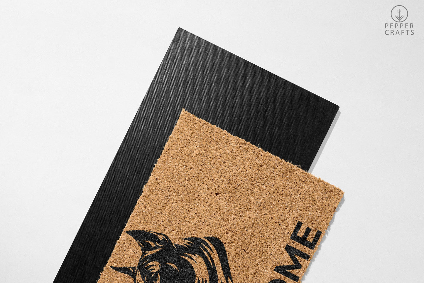 Pepper Crafts Bull Terrier Coir Doormat – Stylish & Durable Welcome Mat for Dog Lovers (30" x 18")