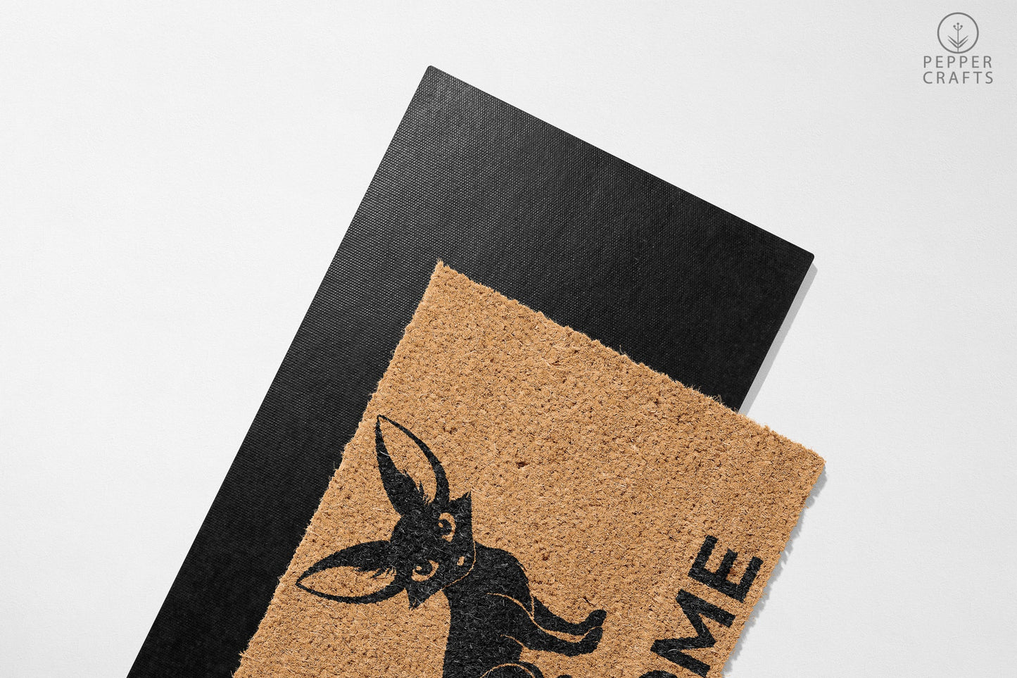 Pepper Crafts Fennec Fox Coir Doormat – Stylish & Durable Welcome Mat for Animal Lovers (30" x 18")