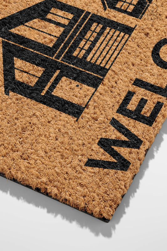 Pepper Crafts Construction Worker Coir Doormat – Stylish & Durable Welcome Mat for Professionals (30" x 18")