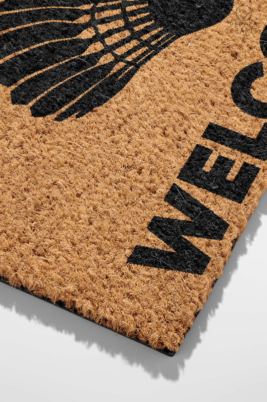 Pepper Crafts Badminton Coir Doormat – Stylish & Durable Welcome Mat for Sports Fans (30" x 18")