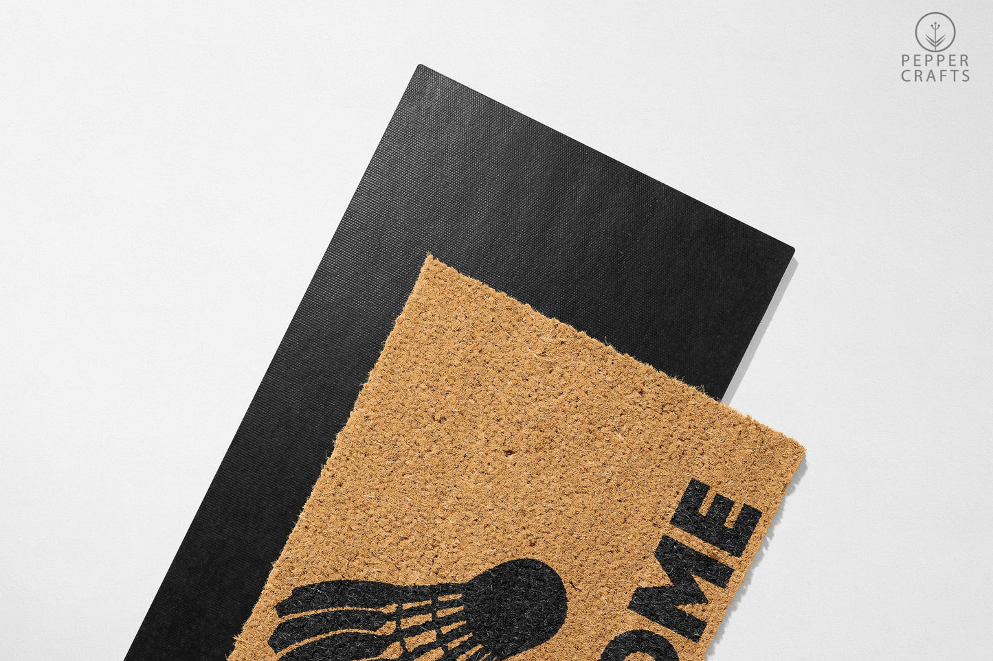 Pepper Crafts Badminton Coir Doormat β Stylish & Durable Welcome Mat for Sports Fans (30" x 18")