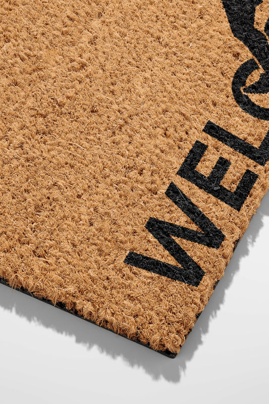 Pepper Crafts Football Coir Doormat – Stylish & Durable Welcome Mat for Sports Fans (30" x 18")