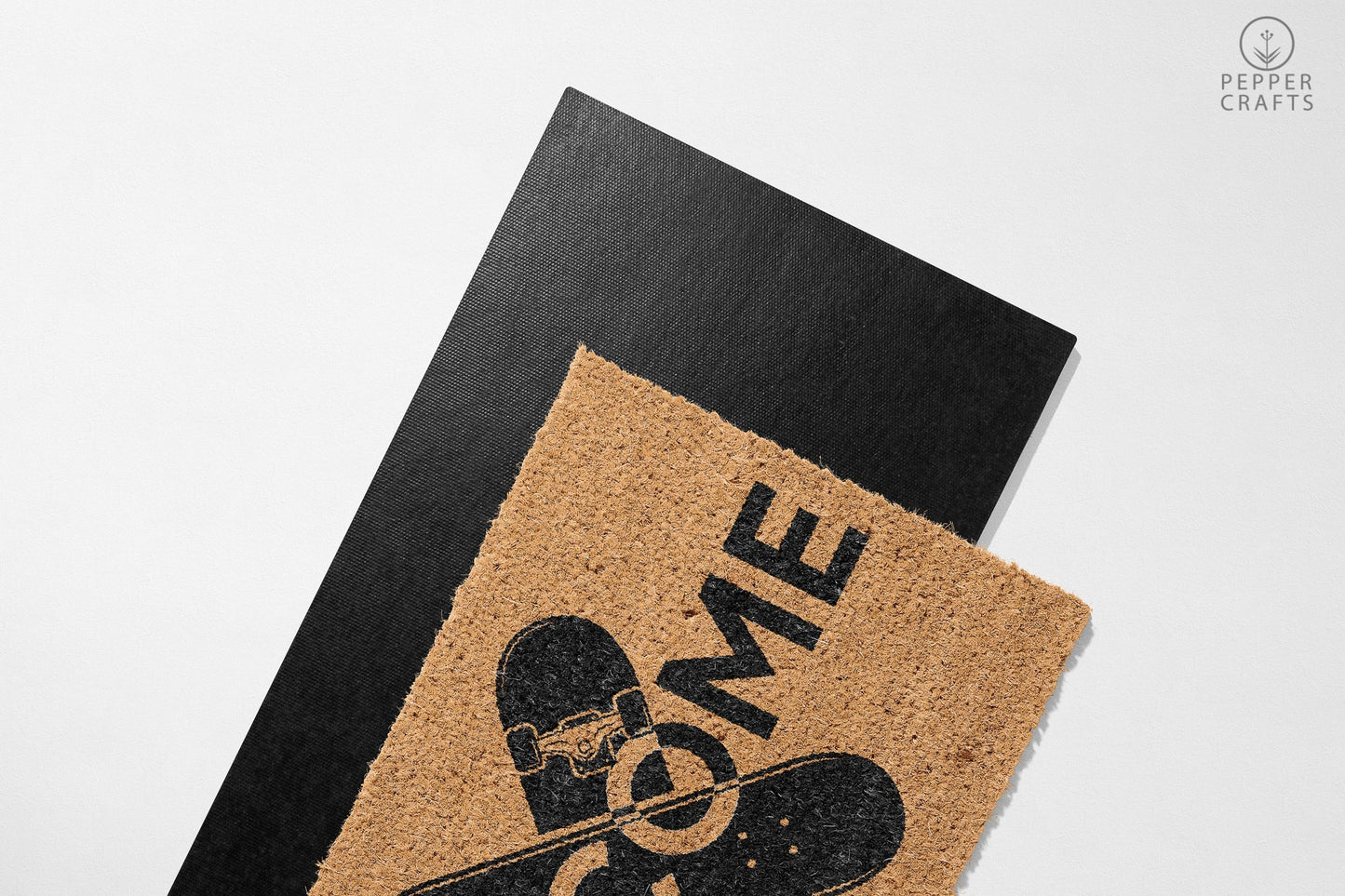 Pepper Crafts Skateboarding Coir Doormat β Stylish & Durable Welcome Mat for Skaters (30" x 18")