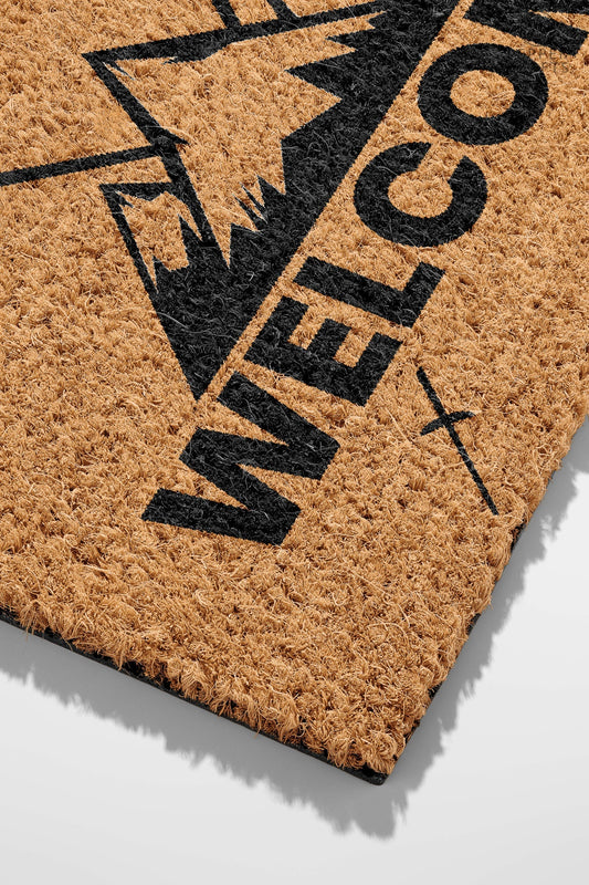 Pepper Crafts Trekking Coir Doormat – Stylish & Durable Welcome Mat for Adventurers (30" x 18")