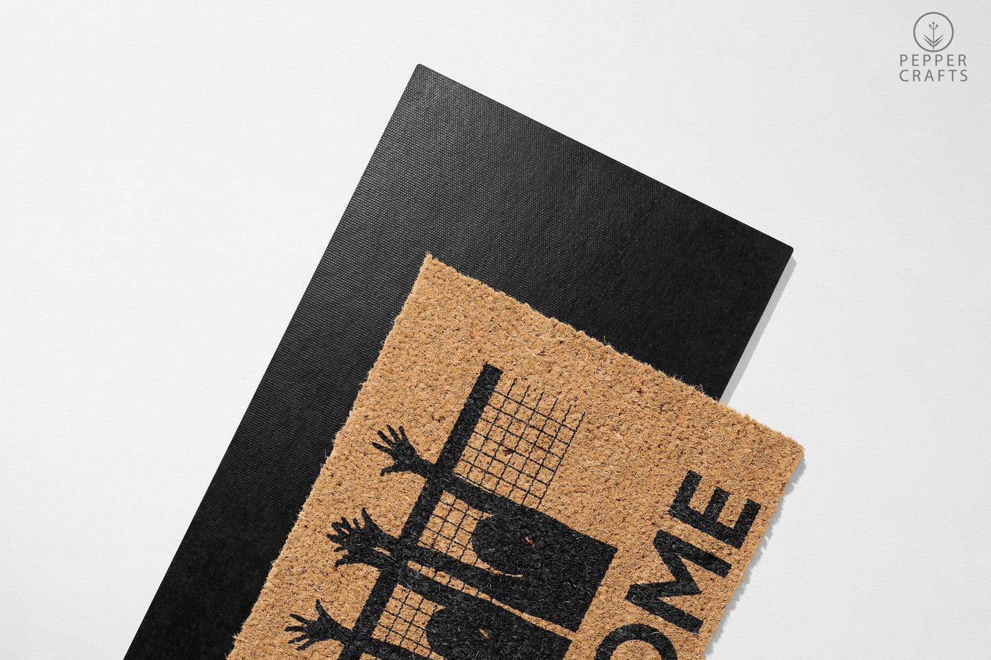 Pepper Crafts Volleyball Coir Doormat β Stylish & Durable Welcome Mat for Sports Fans (30" x 18")