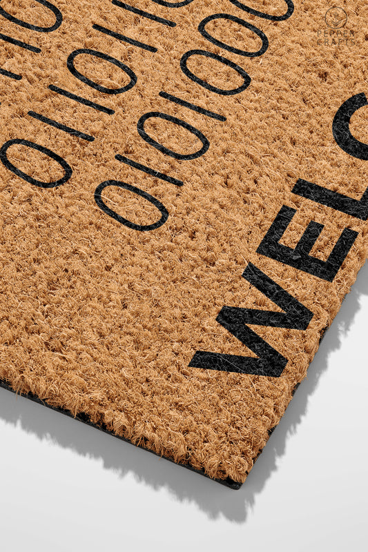 Pepper Crafts Coder Coir Doormat – Stylish & Durable Welcome Mat for Professionals (30" x 18") - peppercrafts