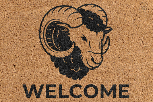 Pepper Crafts Goat Coir Doormat – Stylish & Durable Welcome Mat for Animal Lovers (30" x 18") - peppercrafts