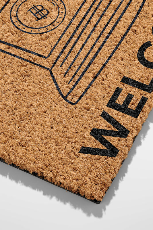 Pepper Crafts Trader Coir Doormat – Stylish & Durable Welcome Mat for Professionals (30" x 18") - peppercrafts