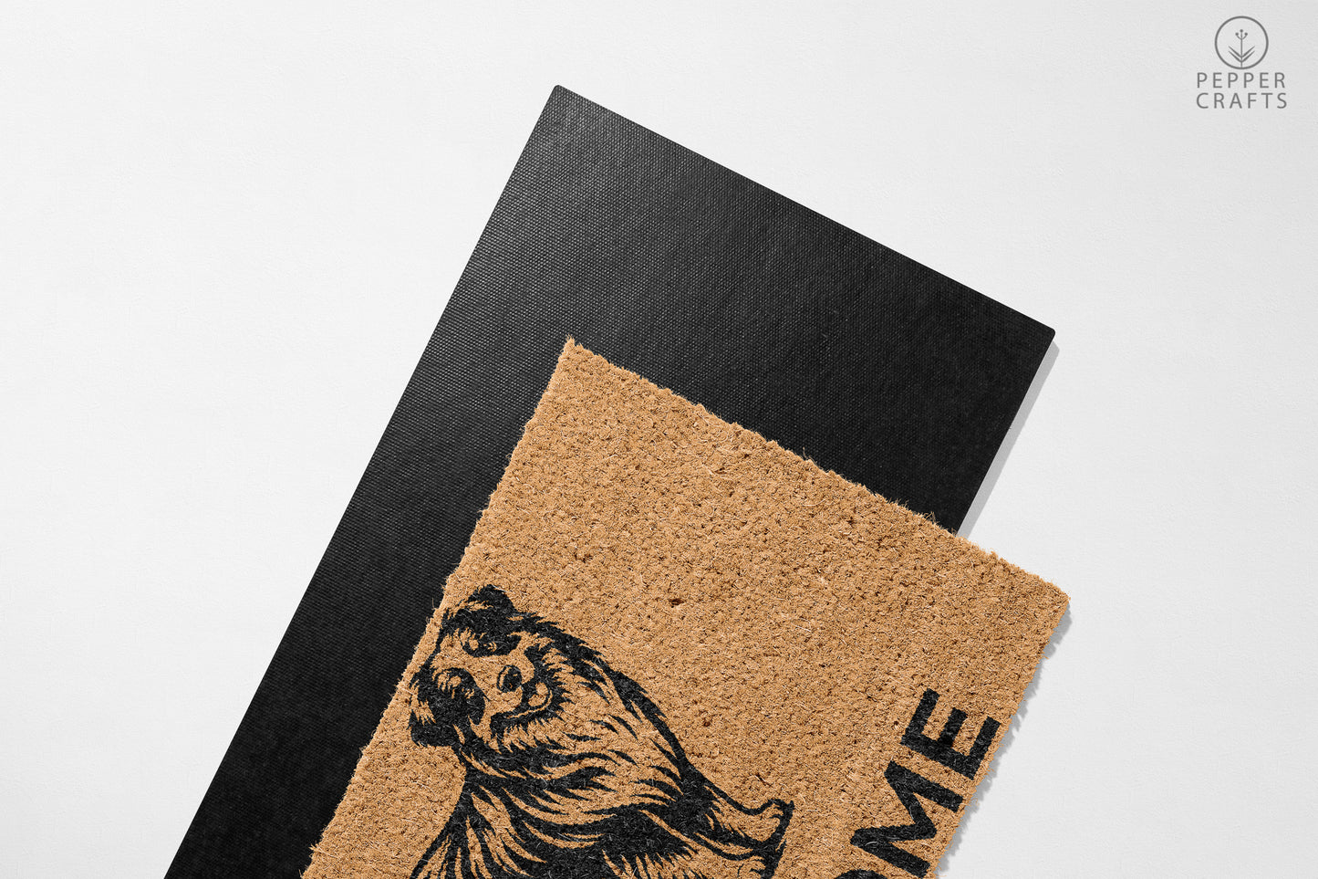 Pepper Crafts Faithful Greeter Australian Shepherd Coir Doormat – Durable & Stylish Welcome Mat for Dog Lovers (30" x 18") - peppercrafts