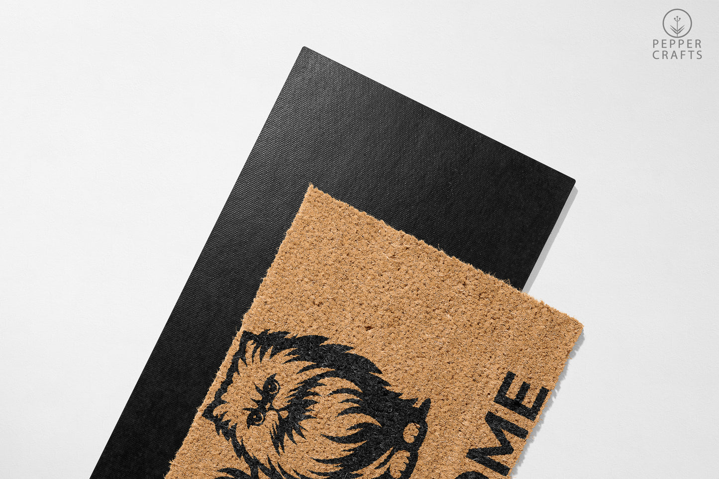 Pepper Crafts Persian Cat Coir Doormat – Stylish & Durable Welcome Mat for Cat Lovers (30" x 18") - peppercrafts