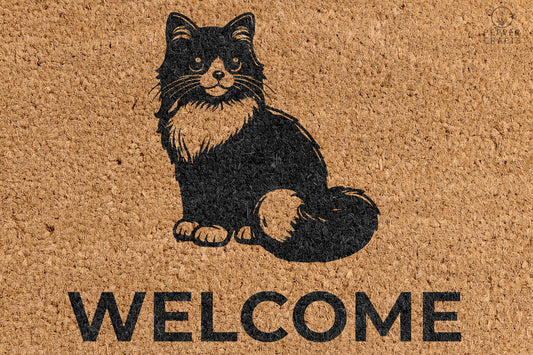 Pepper Crafts Ragdoll Cat Coir Doormat – Stylish & Durable Welcome Mat for Cat Lovers (30" x 18") - peppercrafts