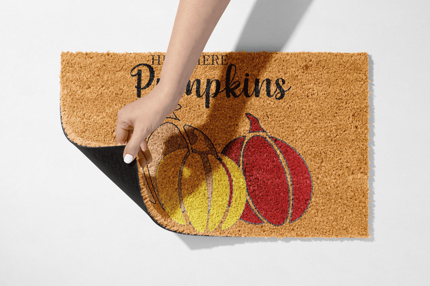 🎃 Hey There Pumpkins – Cute & Colorful Fall Mat - peppercrafts