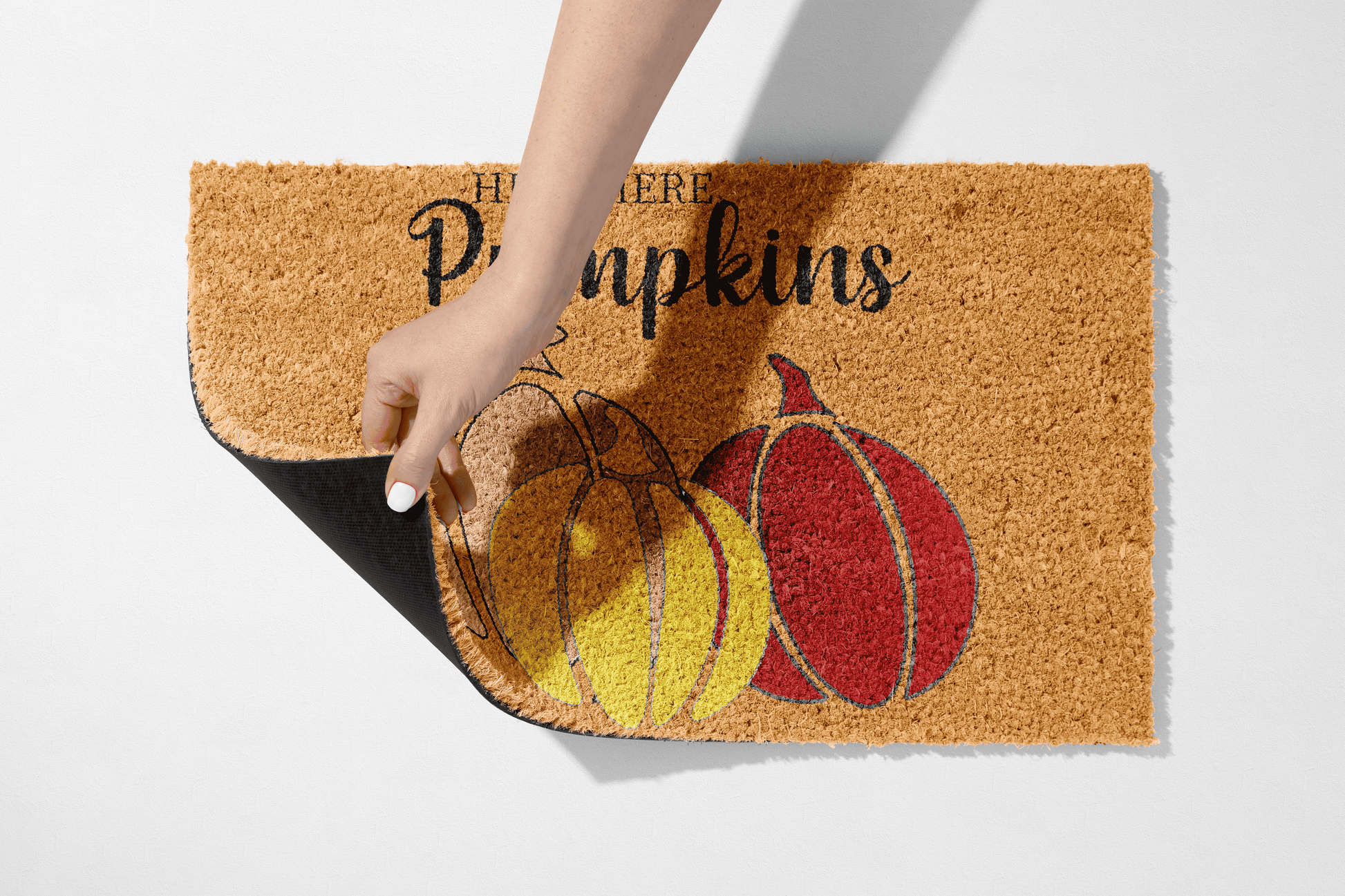 🎃 Hey There Pumpkins – Cute & Colorful Fall Mat - peppercrafts