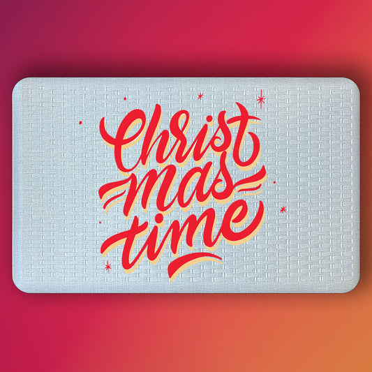 Pepper Crafts Christmas Time 18x30 Inch Festive Holiday Anti-Fatigue Mat – Cushioned, Stain-Resistant, Wipe-Clean Floor Mat for Kitchen, Entryway