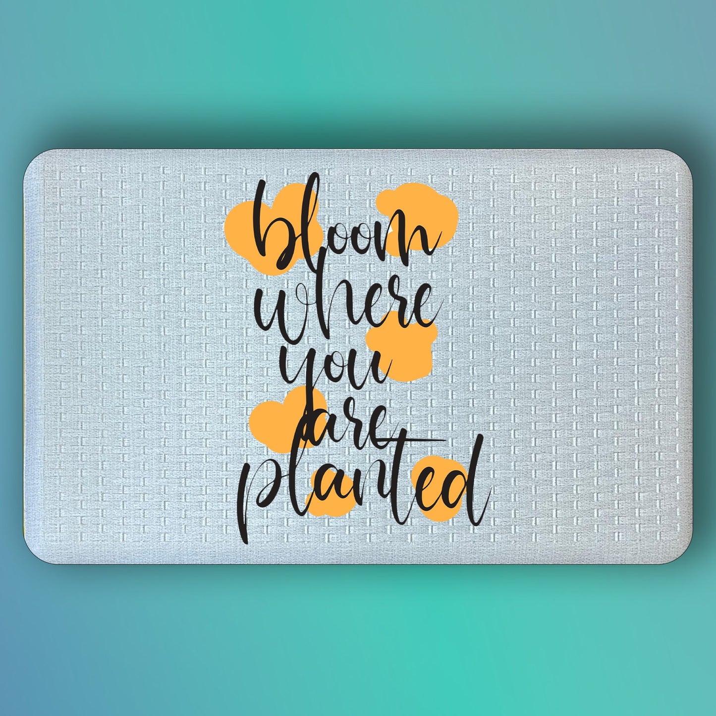Pepper Crafts Bloom Where You Are Planted 18x30 Inch Growth Mindset Anti-Fatigue Mat – Cushioned, Stain-Resistant, Wipe-Clean Floor Mat