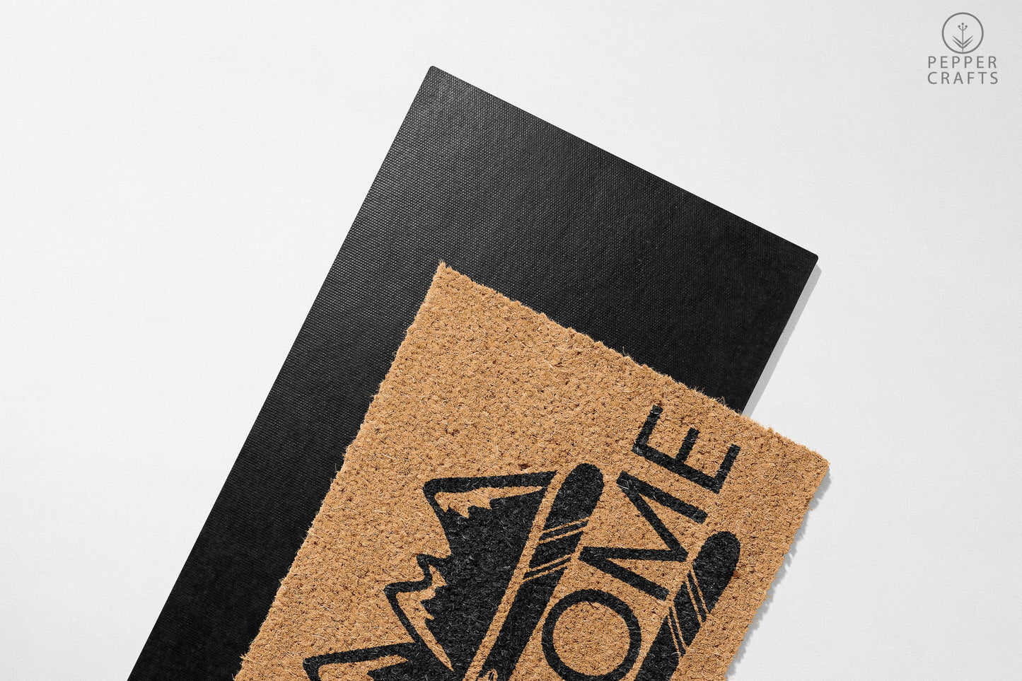 Pepper Crafts Snow Skiing Coir Doormat – Stylish & Durable Welcome Mat for Skiers (30" x 18")