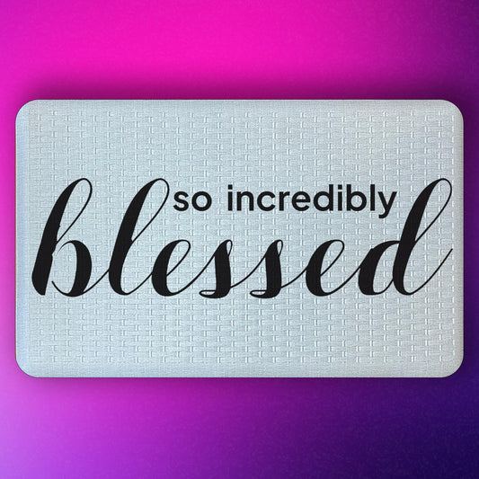 Pepper Crafts So Incredibly Blessed 18x30 Inch Anti-Fatigue Comfort Mat – Uplifting, Cushioned, Stain-Resistant Floor Mat for Kitchen, Entryway