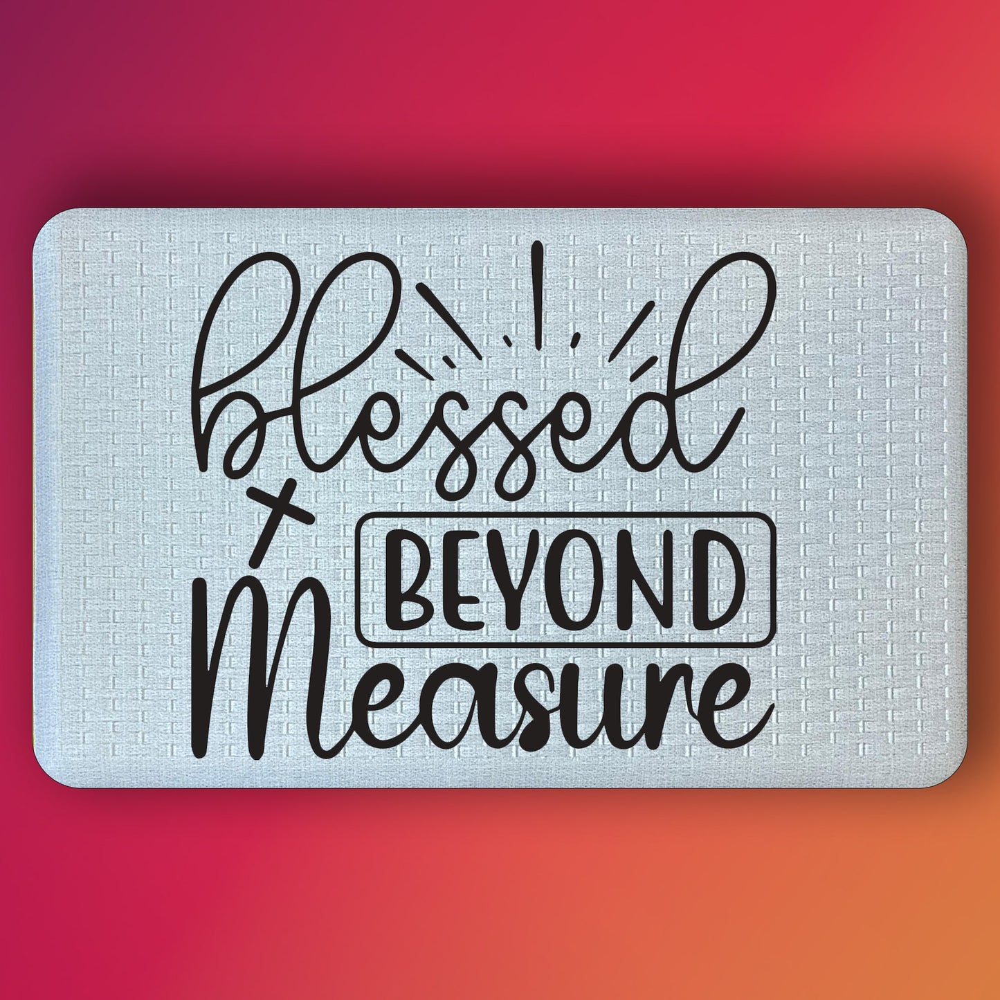 Pepper Crafts Blessed Beyond Measure 18x30 Inch Holiday Anti-Fatigue Comfort Mat – Festive, Cushioned, Stain-Resistant Floor Mat for Kitchen