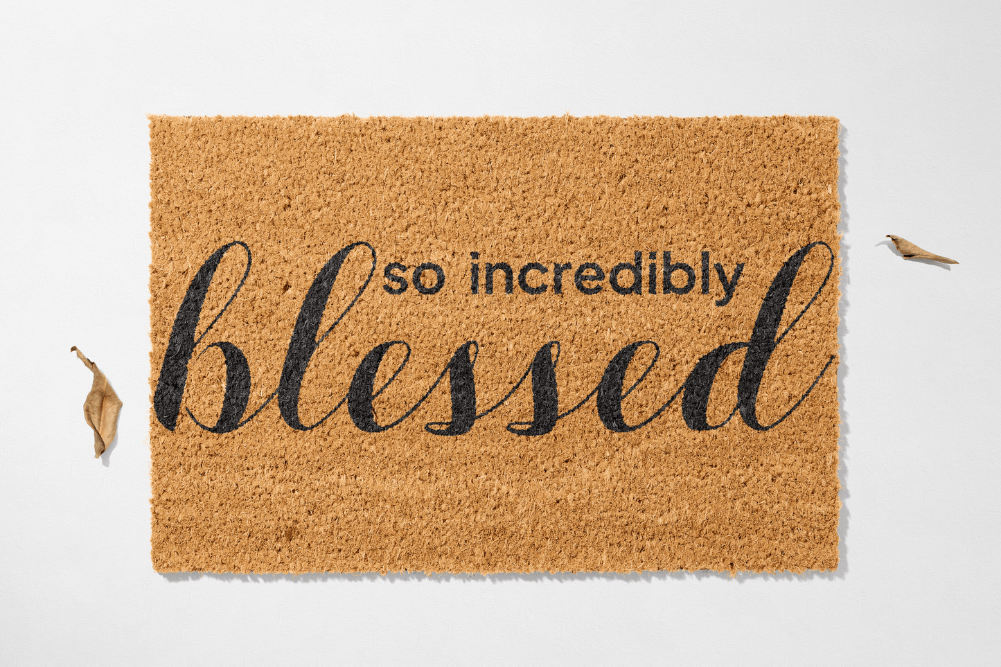 Blessed Coir Door Mat - Inspirational Entryway Rug