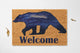 🐻 Welcome Bear – Rustic Outdoor Coir Mat