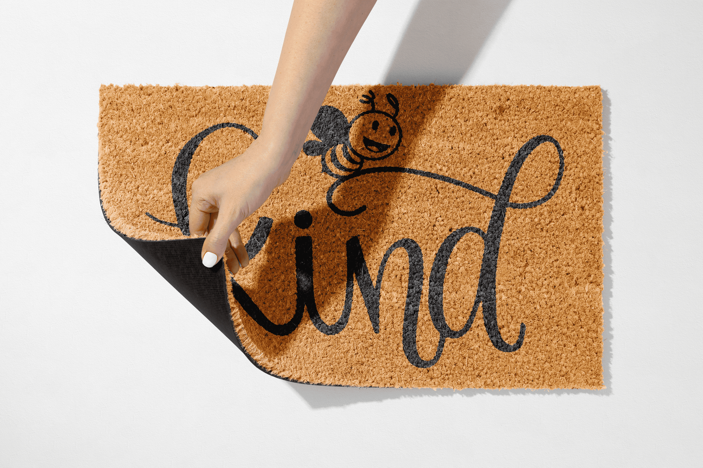 🐝 Bee Kind, Always – Kindness Coir Doormat
