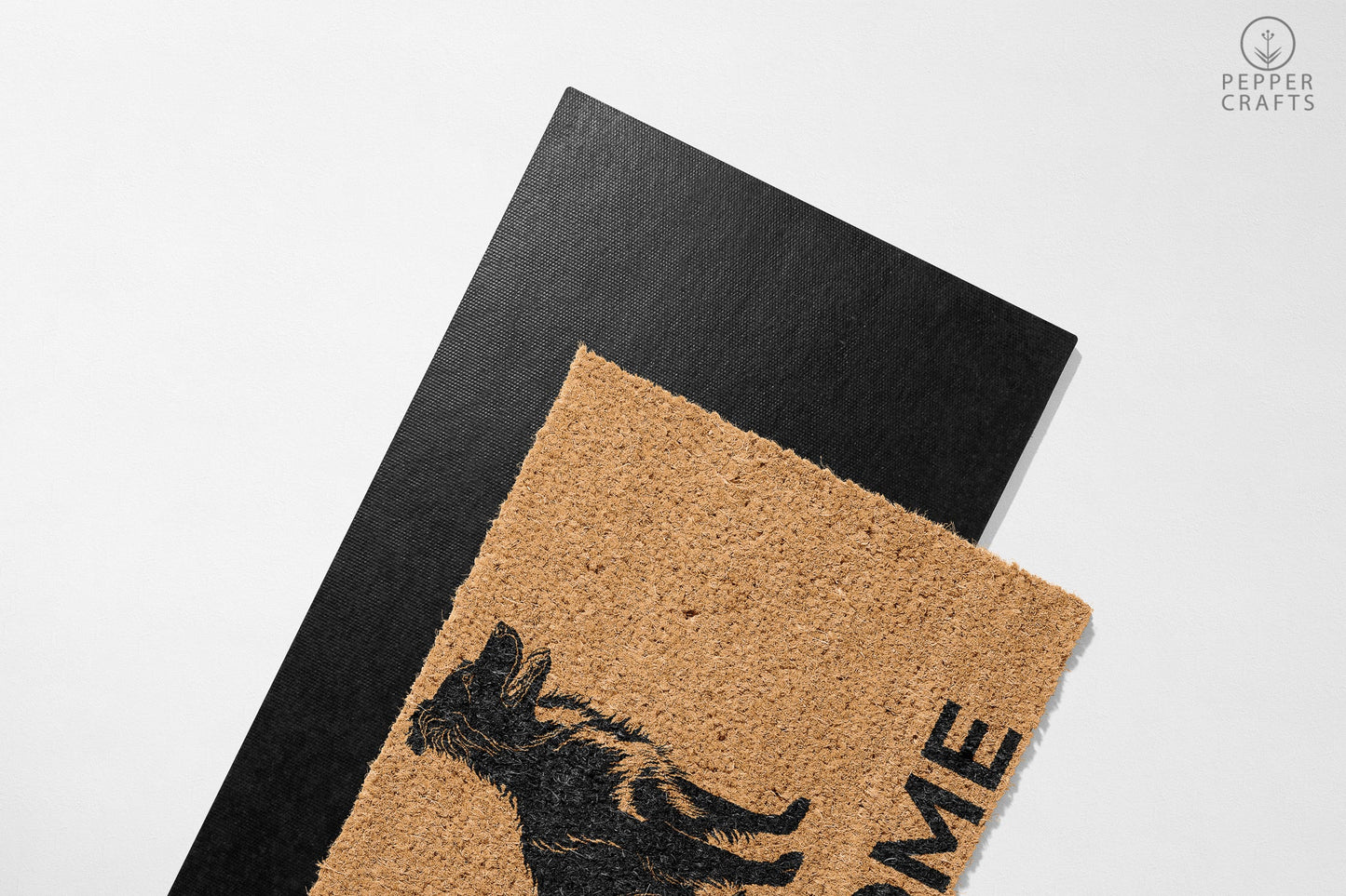 Pepper Crafts Border Collie Coir Doormat – Stylish & Durable Welcome Mat for Dog Lovers (30" x 18")