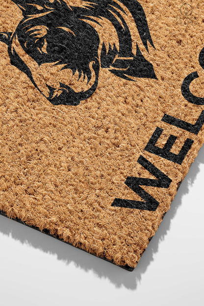 Pepper Crafts Bull Terrier Coir Doormat – Stylish & Durable Welcome Mat for Dog Lovers (30" x 18")