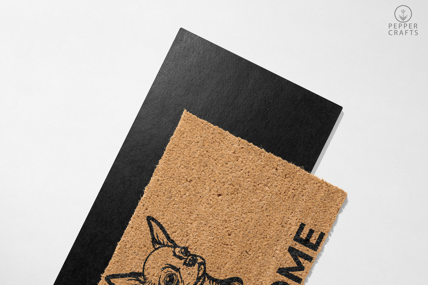 Pepper Crafts Chihuahua Coir Doormat – Stylish & Durable Welcome Mat for Dog Lovers (30" x 18")