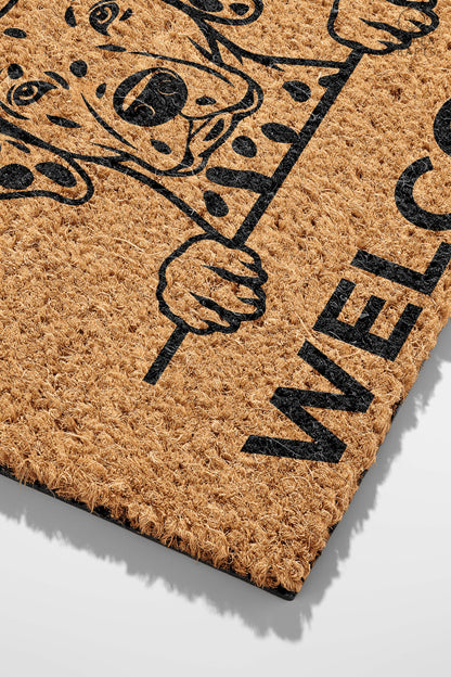 Pepper Crafts Dalmatian Coir Doormat – Stylish & Durable Welcome Mat for Dog Lovers (30" x 18")