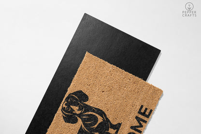 Pepper Crafts Dachshund Coir Doormat – Stylish & Durable Welcome Mat for Dog Lovers (30" x 18")