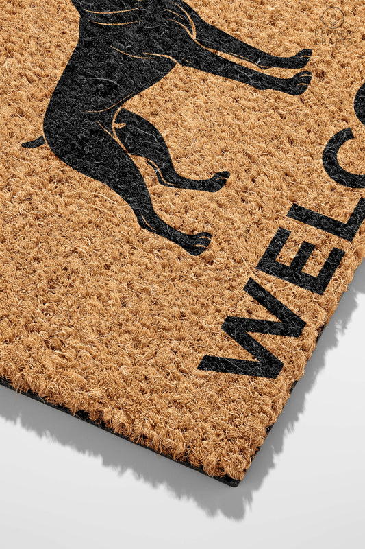 Pepper Crafts Dogo Argentino Coir Doormat – Stylish & Durable Welcome Mat for Dog Lovers (30" x 18")