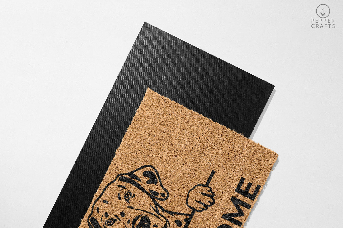 Pepper Crafts Dalmatian Coir Doormat – Stylish & Durable Welcome Mat for Dog Lovers (30" x 18")