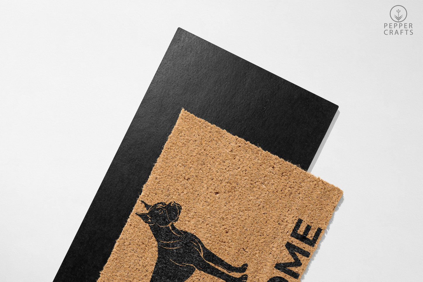 Pepper Crafts Dogo Argentino Coir Doormat – Stylish & Durable Welcome Mat for Dog Lovers (30" x 18")