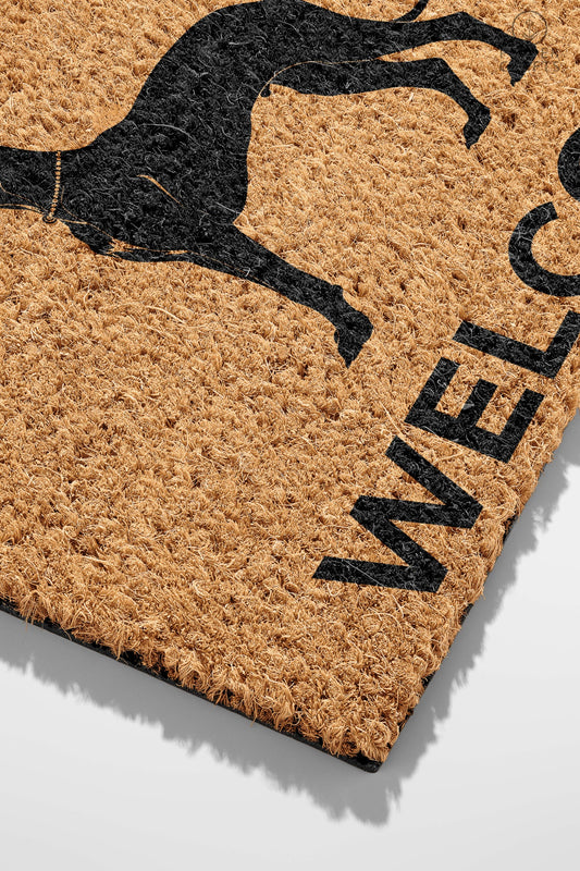 Pepper Crafts Great Dane Coir Doormat – Stylish & Durable Welcome Mat for Dog Lovers (30" x 18")