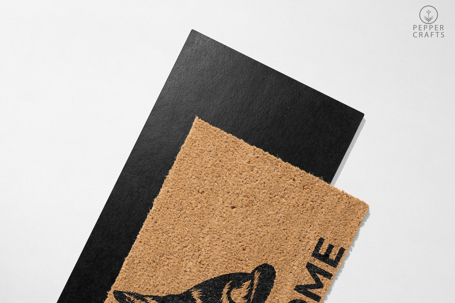 Pepper Crafts German Shepherd Coir Doormat – Stylish & Durable Welcome Mat for Dog Lovers (30" x 18")