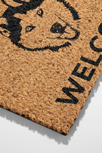 Pepper Crafts Husky Coir Doormat – Stylish & Durable Welcome Mat for Dog Lovers (30" x 18")