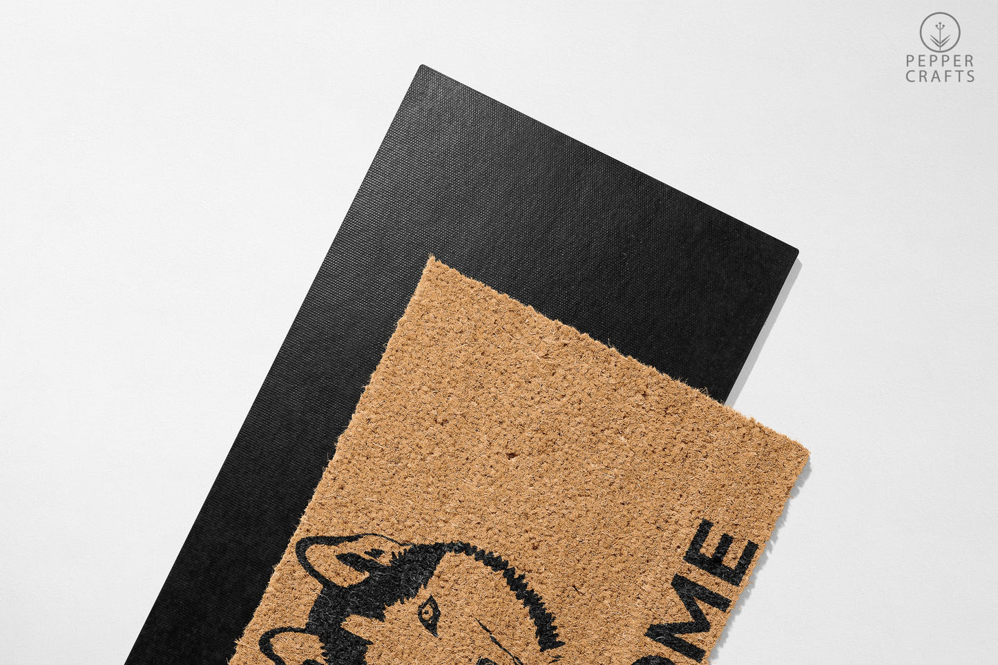 Pepper Crafts Husky Coir Doormat – Stylish & Durable Welcome Mat for Dog Lovers (30" x 18")