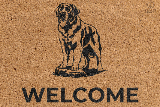 Pepper Crafts Newfoundland Coir Doormat – Stylish & Durable Welcome Mat for Dog Lovers (30" x 18")