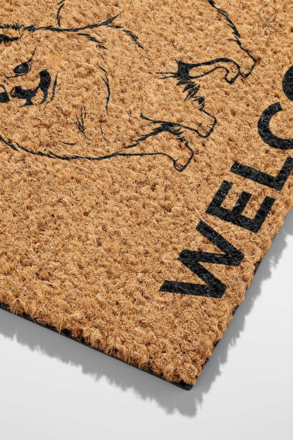 Pepper Crafts Pomeranian Coir Doormat – Stylish & Durable Welcome Mat for Dog Lovers (30" x 18")