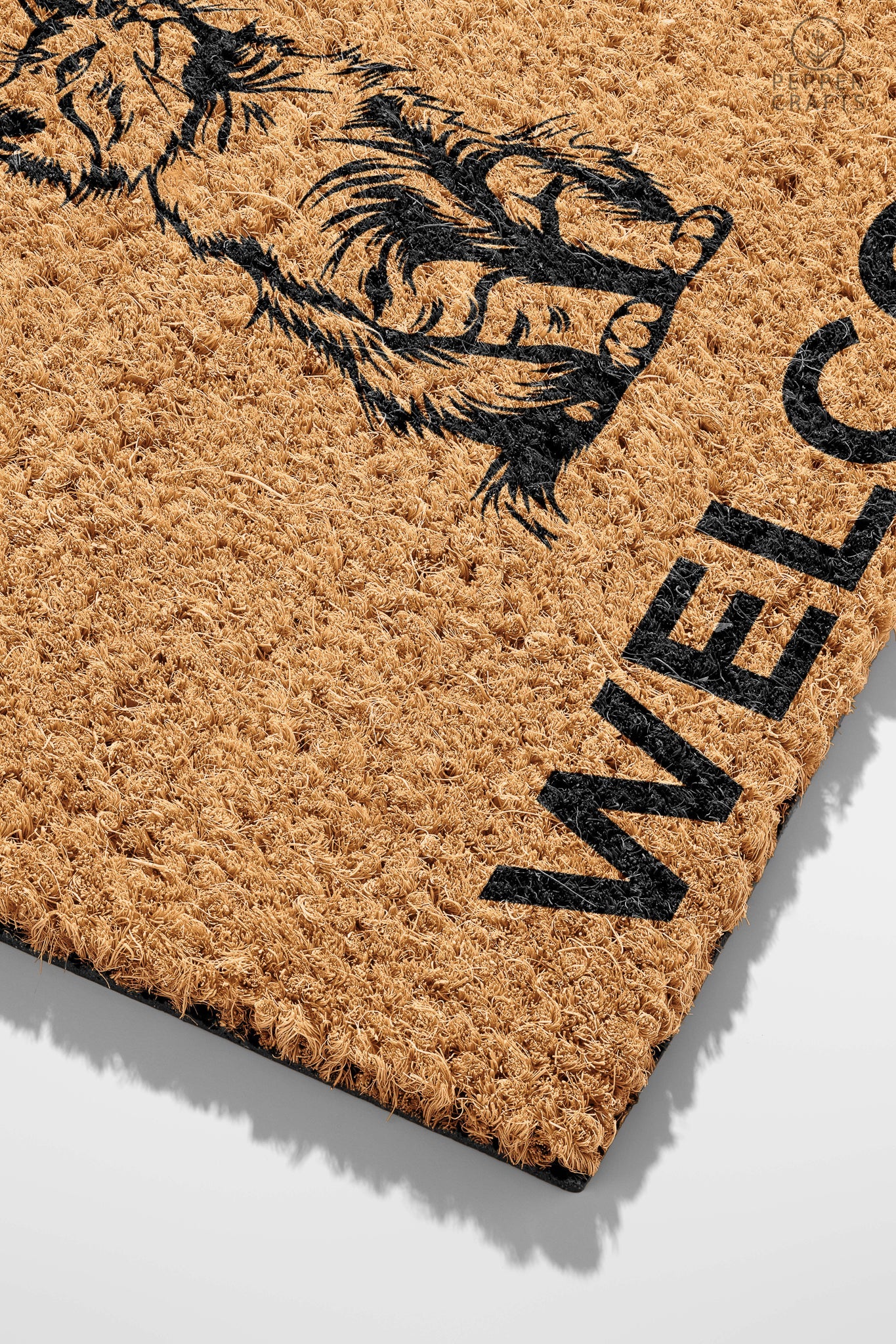 Pepper Crafts American Wirehair Coir Doormat – Stylish & Durable Welcome Mat for Cat Lovers (30" x 18")