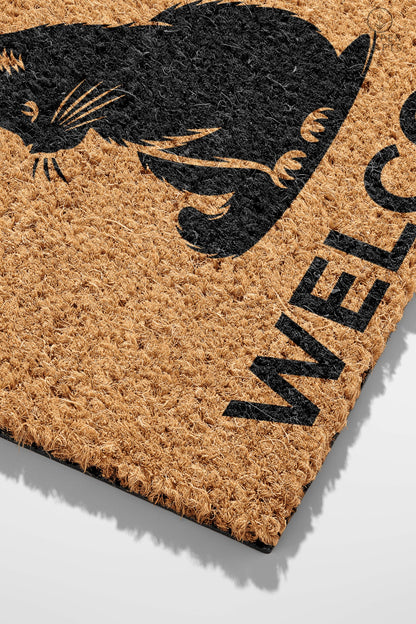 Pepper Crafts Bombay Cat Coir Doormat – Stylish & Durable Welcome Mat for Cat Lovers (30" x 18")