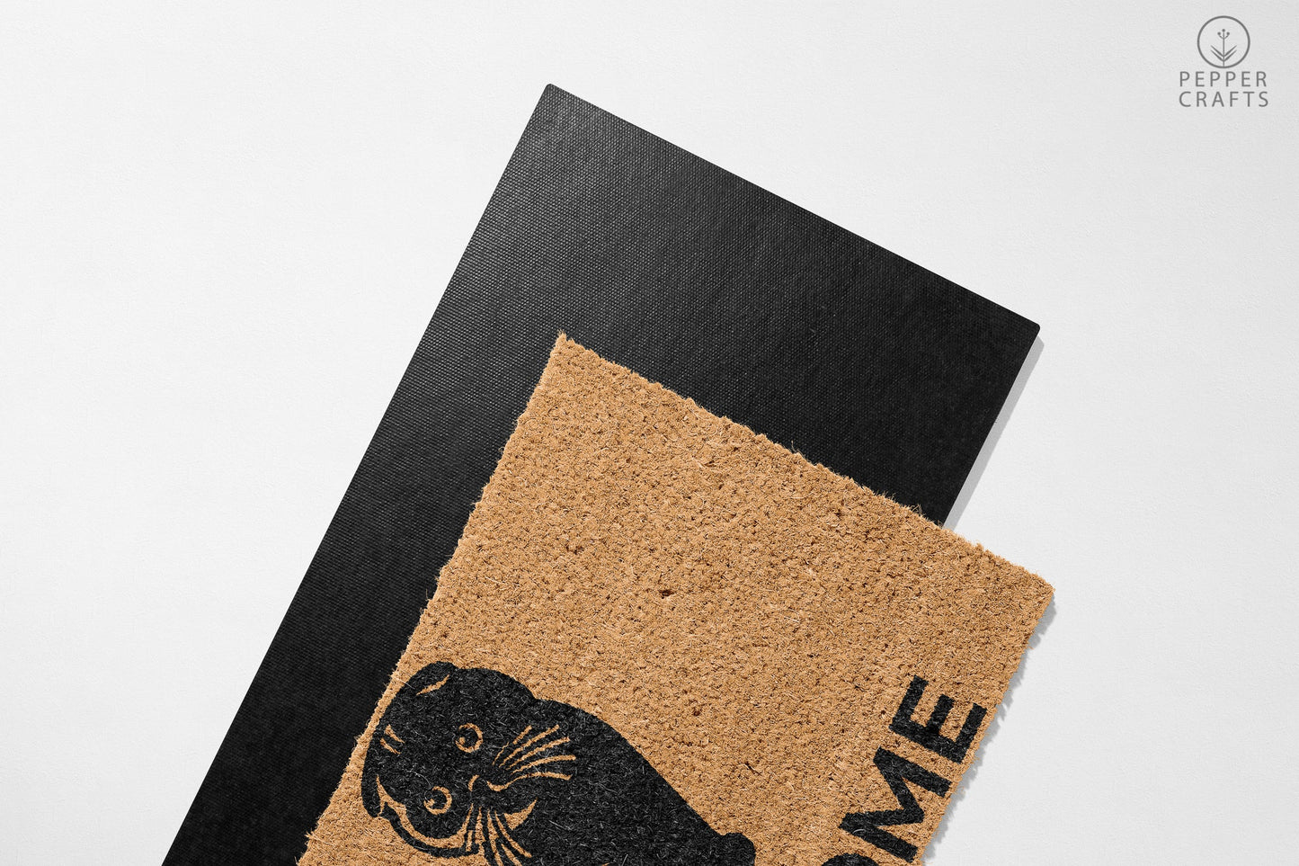 Pepper Crafts Chartreux Coir Doormat – Stylish & Durable Welcome Mat for Cat Lovers (30" x 18")