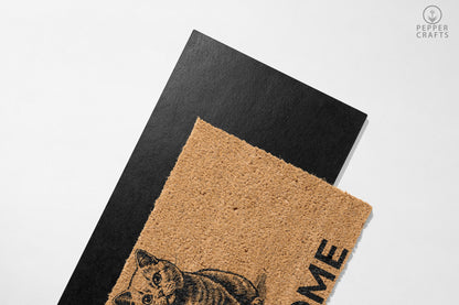 Pepper Crafts Exotic Shorthair Coir Doormat – Stylish & Durable Welcome Mat for Cat Lovers (30" x 18")